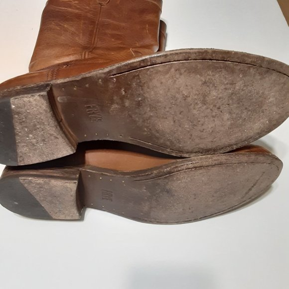 Frye Cognac Melissa Pull On Women's Leather Boots 3475458-COG Size 10B - Picture 9 of 11